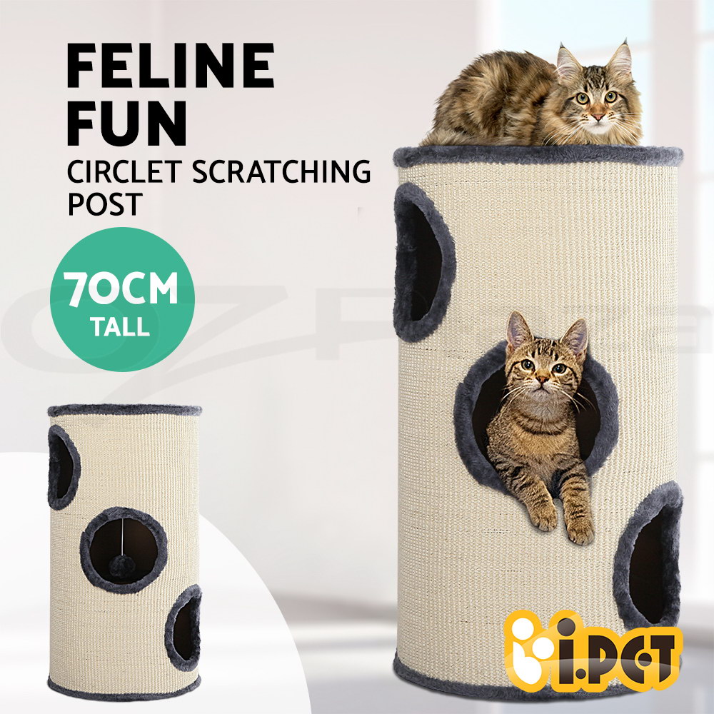 i.Pet Cat Tree Tower Scratching Post Scratcher Trees Wood Condo House 69-92cm - Picture 21 of 75