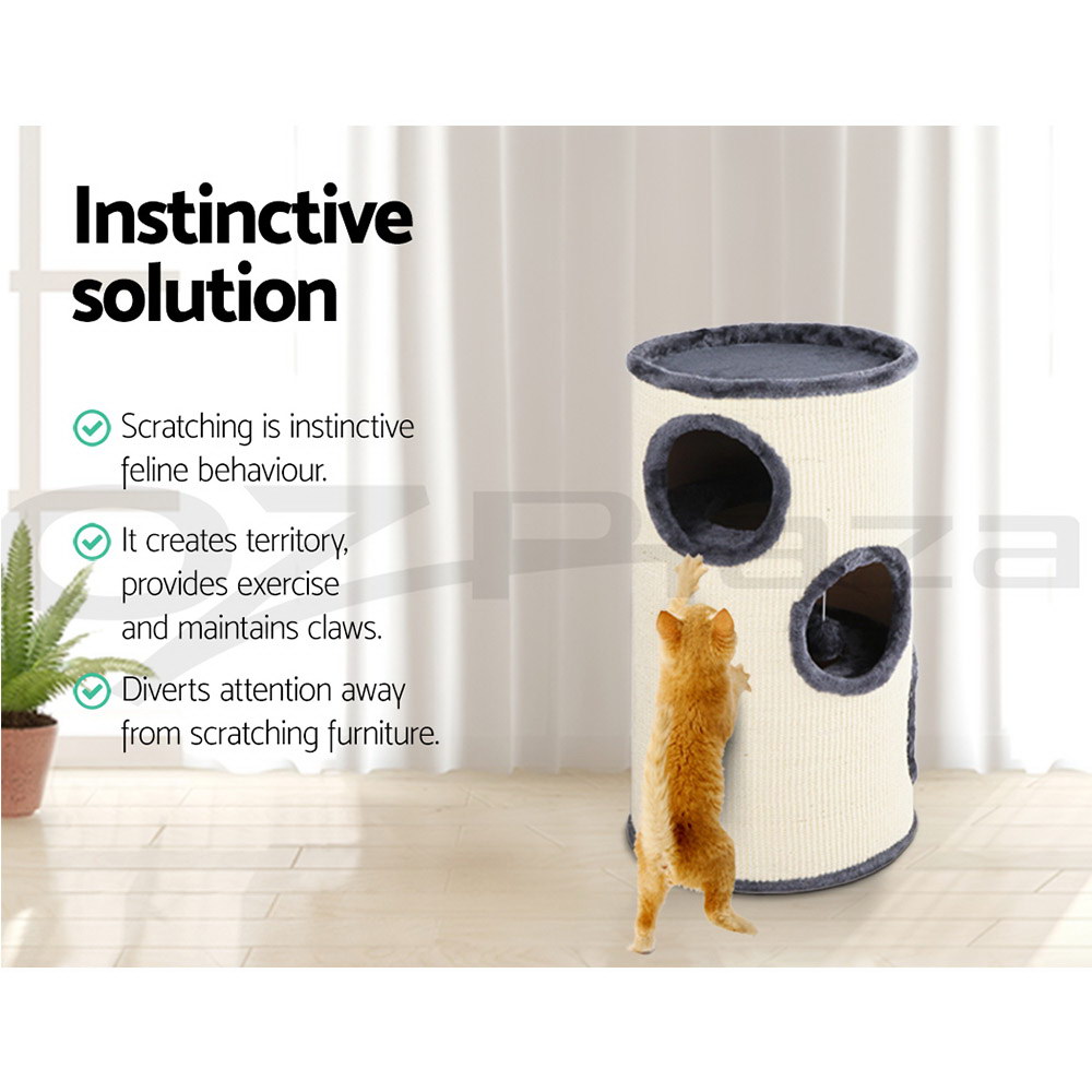 i.Pet Cat Tree Tower Scratching Post Scratcher Trees Wood Condo House 69-92cm - Picture 24 of 75