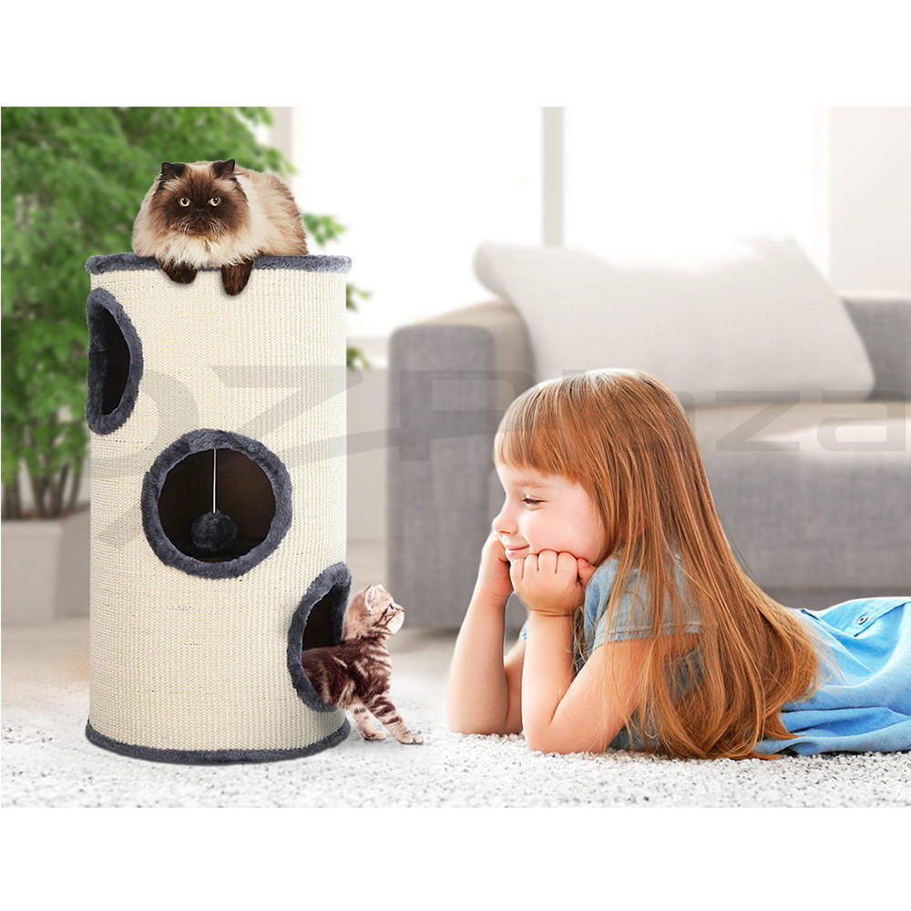 i.Pet Cat Tree Tower Scratching Post Scratcher Trees Wood Condo House 69-92cm - Picture 27 of 75