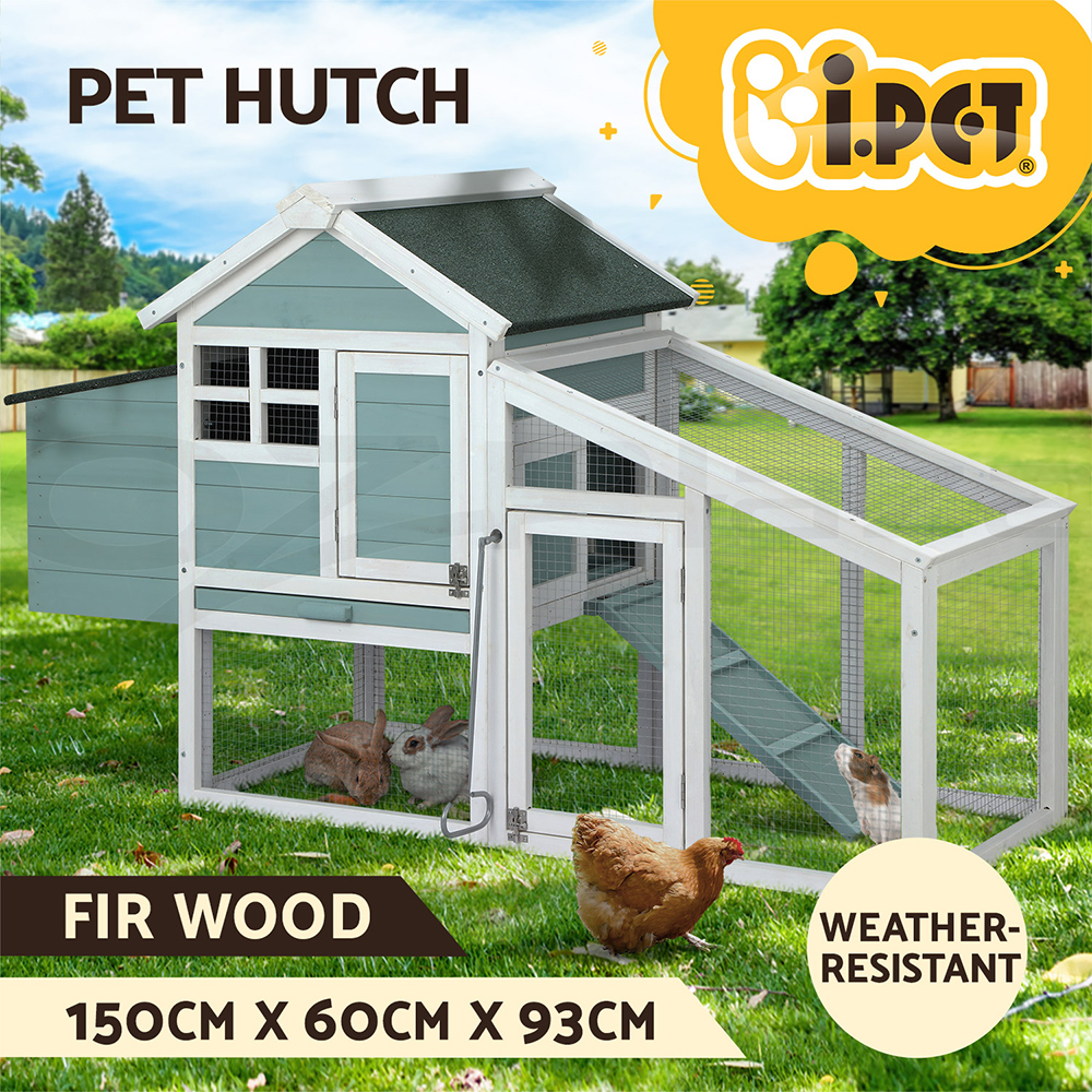 i.Pet Chicken Coop Rabbit Hutch Large Extra Large Hutches Wooden House Run Cage - Picture 57 of 190