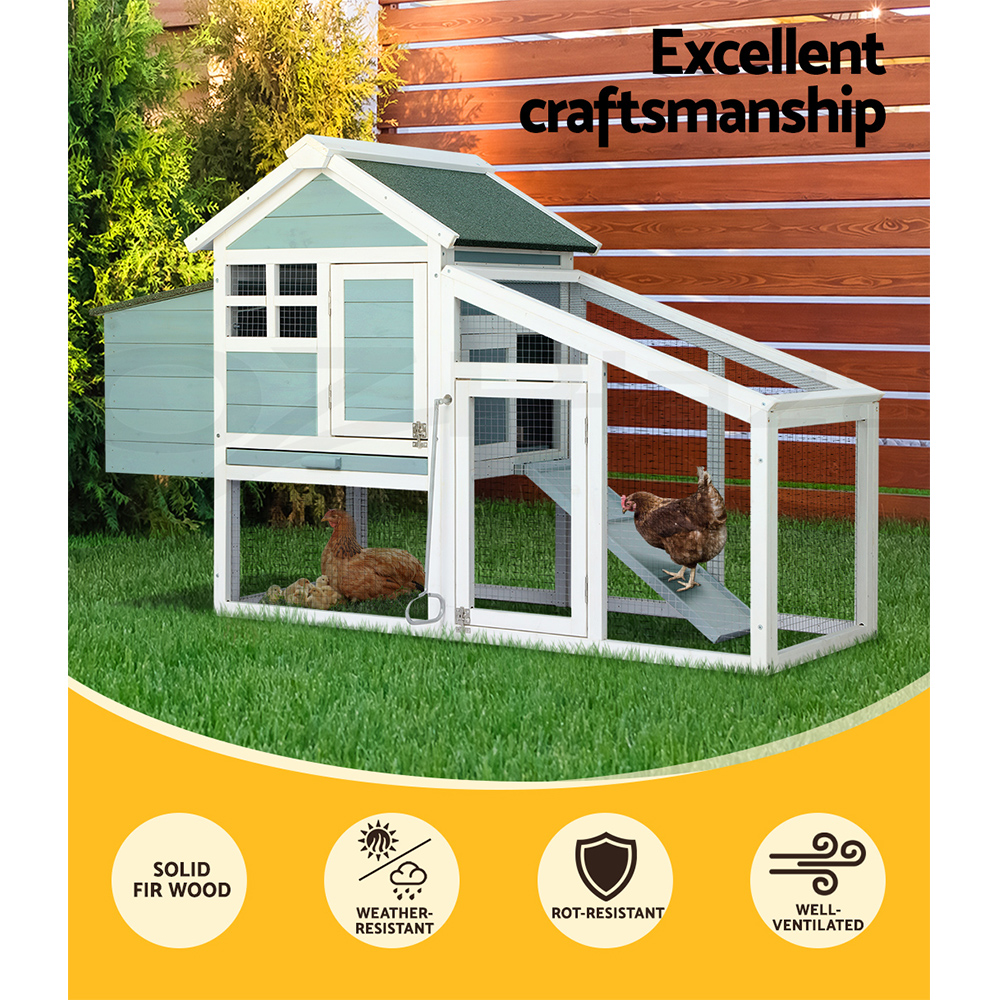 i.Pet Chicken Coop Rabbit Hutch Large Extra Large Hutches Wooden House Run Cage - Picture 59 of 190