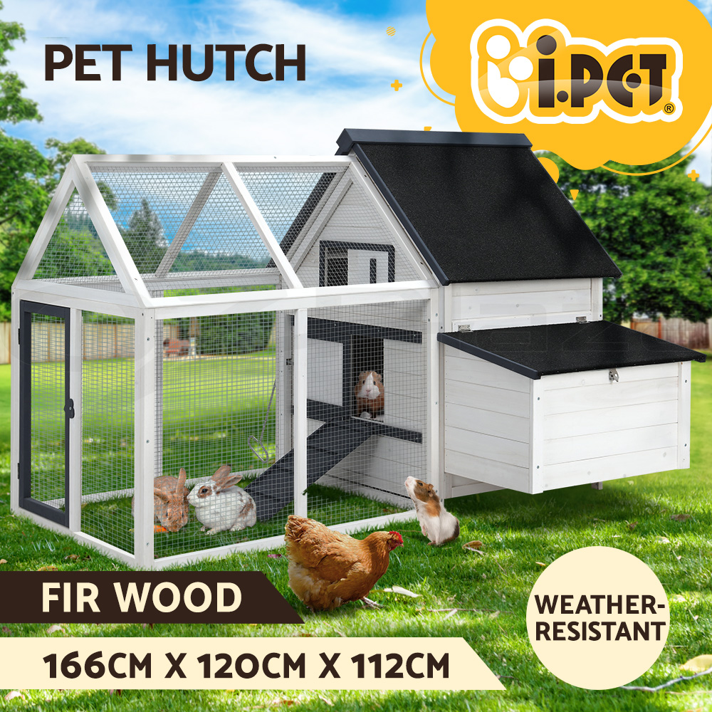 i.Pet Chicken Coop Rabbit Hutch Large Extra Large Hutches Wooden House Run Cage - Picture 87 of 190