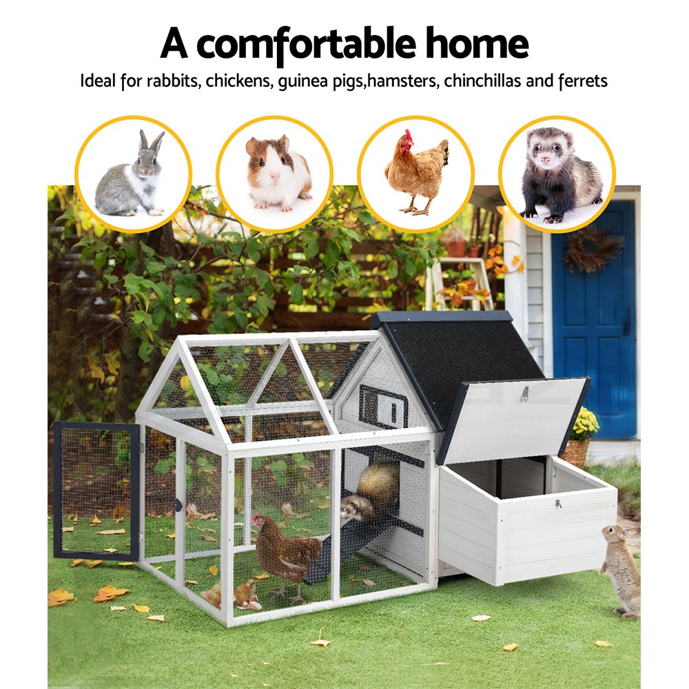 i.Pet Chicken Coop Rabbit Hutch Large Extra Large Hutches Wooden House Run Cage - Picture 88 of 190