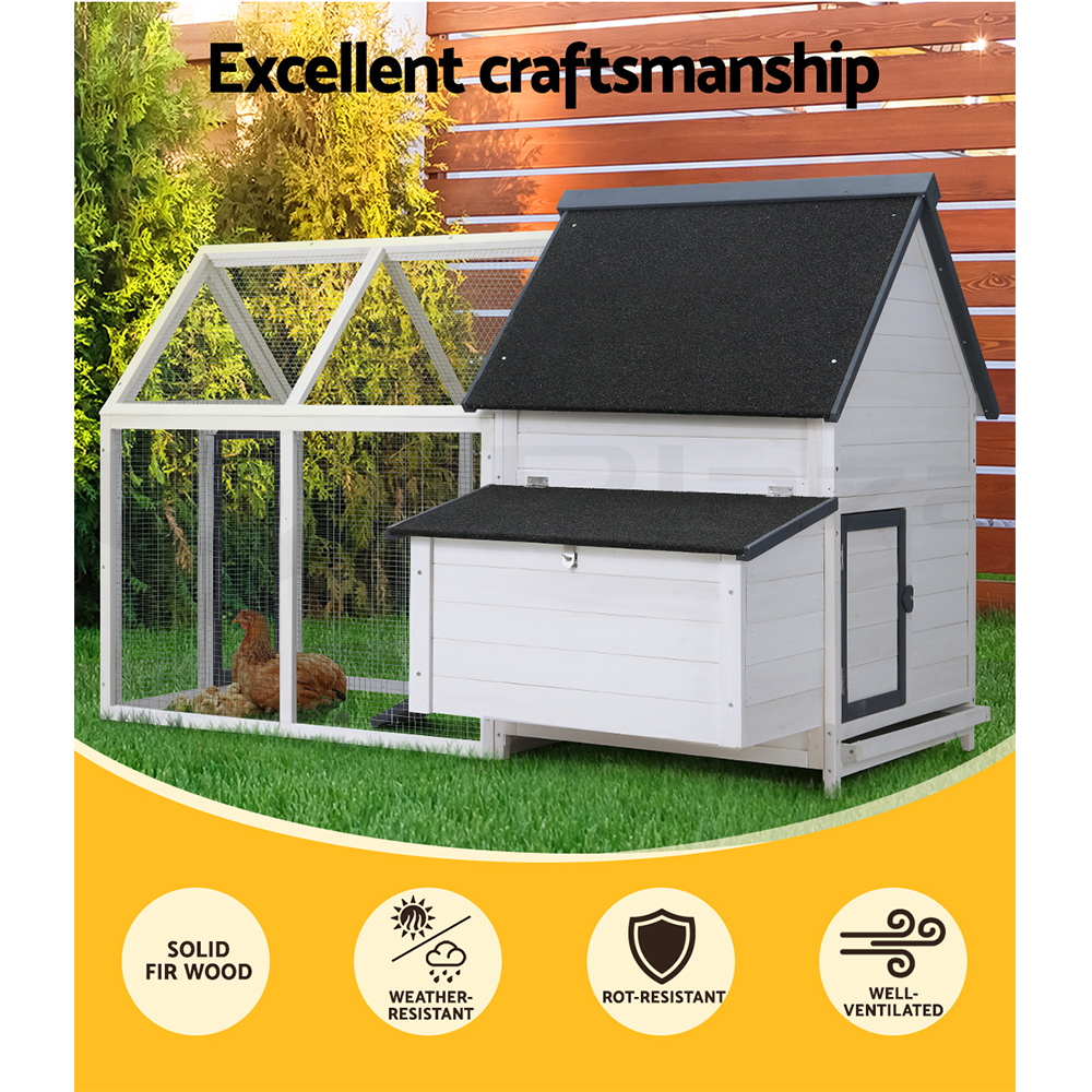 i.Pet Chicken Coop Rabbit Hutch Large Extra Large Hutches Wooden House Run Cage - Picture 89 of 190