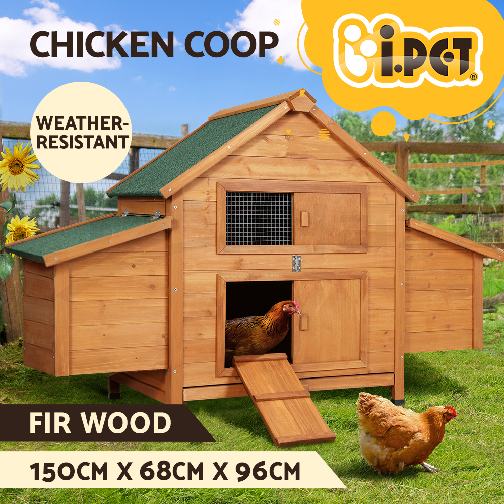 i.Pet Chicken Coop Rabbit Hutch Large Extra Large Hutches Wooden House Run Cage - Picture 49 of 190