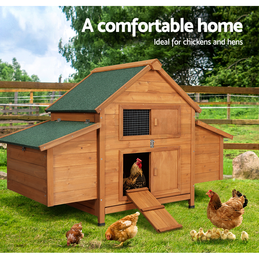 i.Pet Chicken Coop Rabbit Hutch Large Extra Large Hutches Wooden House Run Cage - Picture 50 of 190