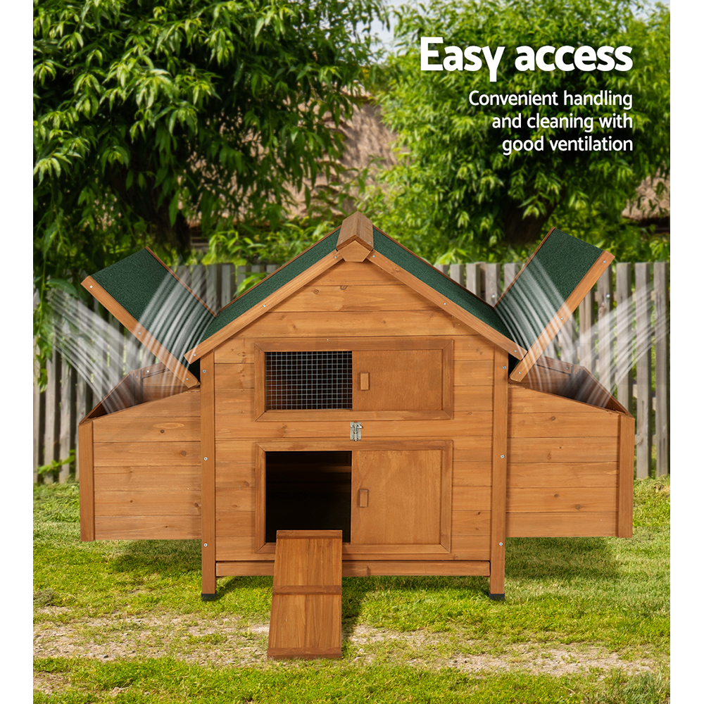 i.Pet Chicken Coop Rabbit Hutch Large Extra Large Hutches Wooden House Run Cage - Picture 53 of 190