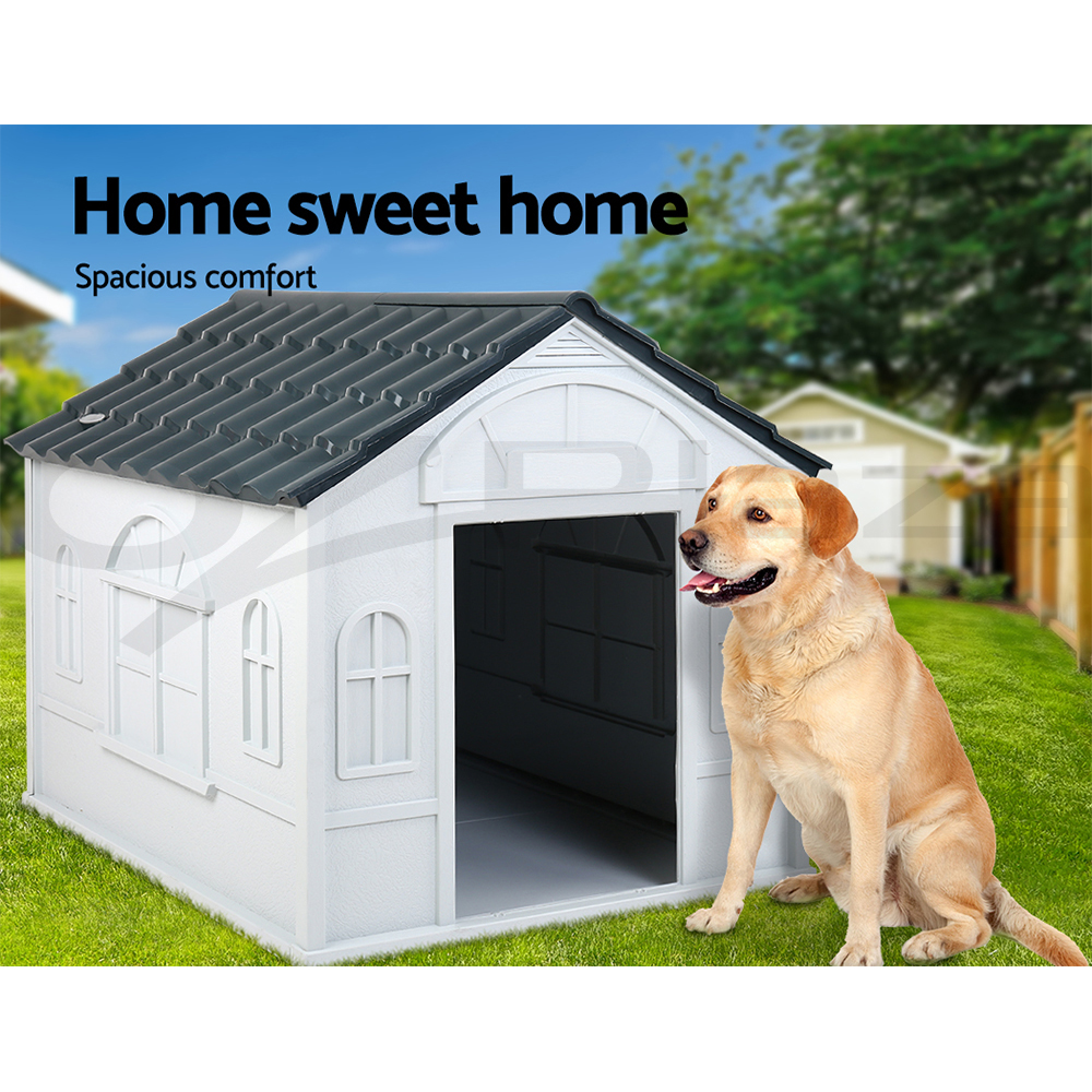 【20OFF=110】Dog Kennel Kennels Outdoor Plastic Pet House Puppy Extra
