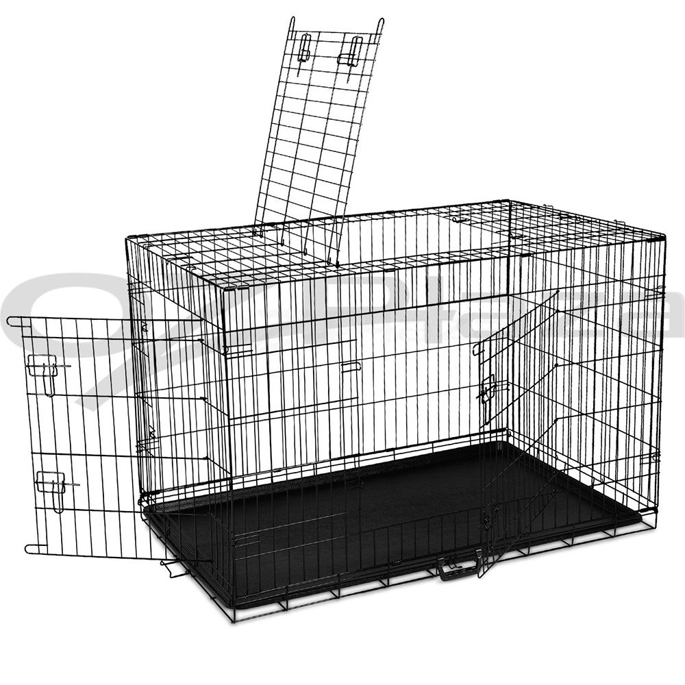 i.Pet Pet Dog Cage Crate Kennel Cat Collapsible Metal Cages 24" 48