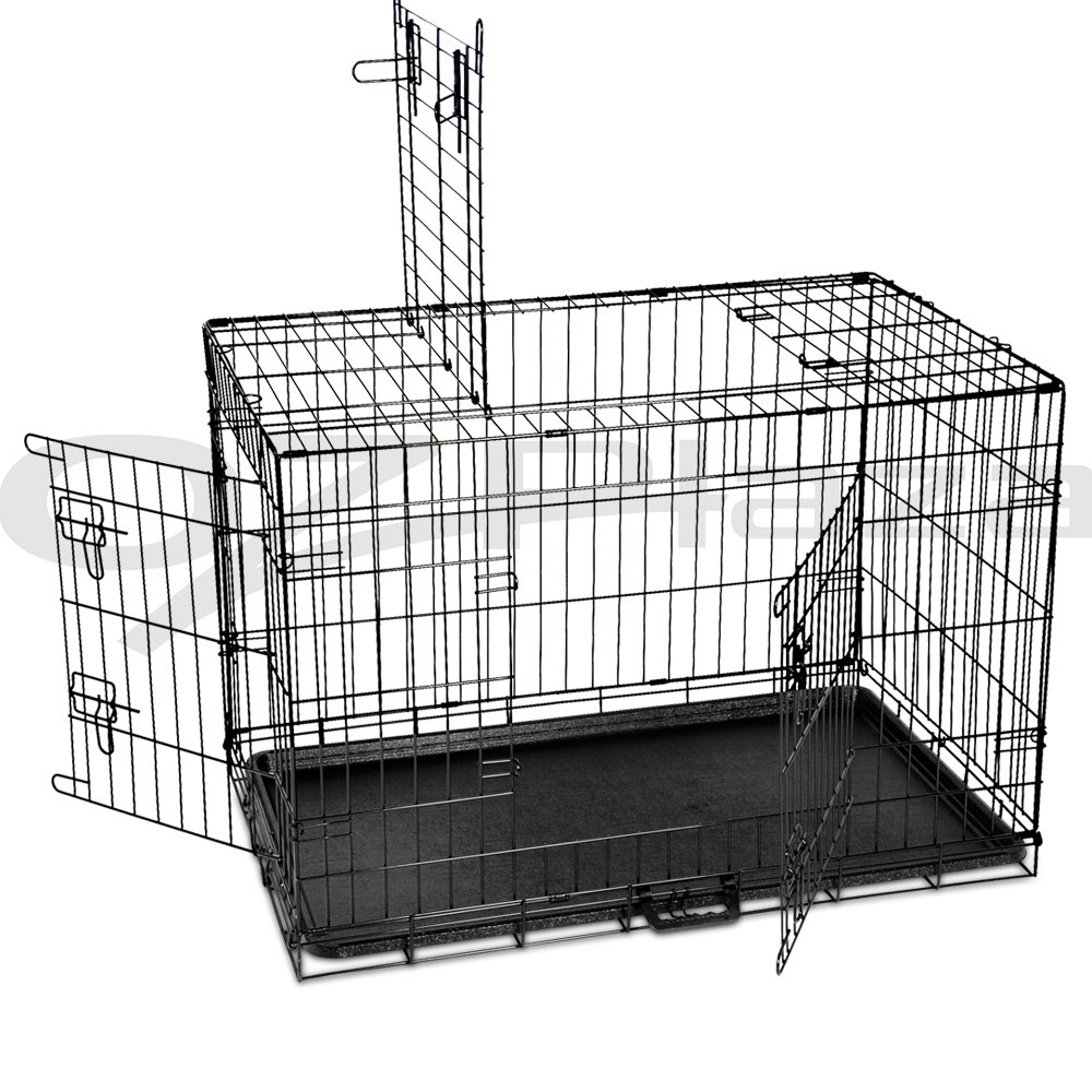 i.Pet Pet Dog Cage Crate Kennel Cat Collapsible Metal Cages 24" 48