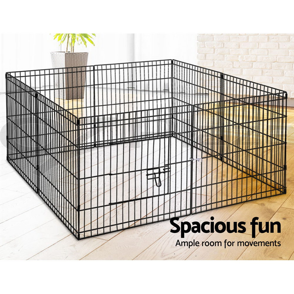 i.Pet Pet Dog Playpen Enclosure Cage 8 Panel Puppy Fence Play Pen Foldable Metal - Picture 66 of 97