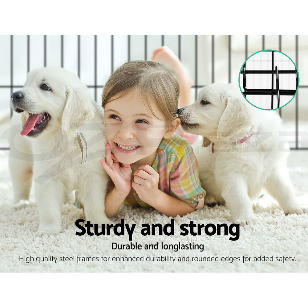 i.Pet Pet Dog Playpen Enclosure Cage 8 Panel Puppy Fence Play Pen Foldable Metal - Picture 67 of 97