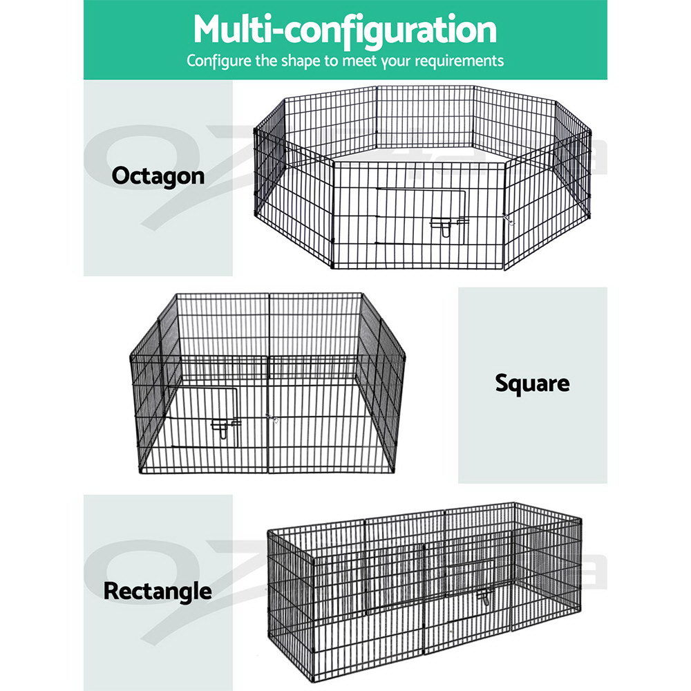 thumbnail 68  - i.Pet Pet Dog Playpen Enclosure 8 Panel Puppy Exercise Cage Fence Metal Play Pen