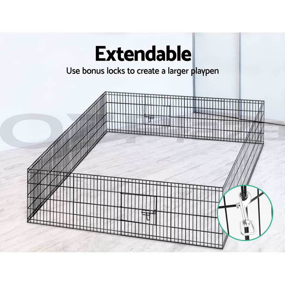 thumbnail 70  - i.Pet Pet Dog Playpen Enclosure 8 Panel Puppy Exercise Cage Fence Metal Play Pen