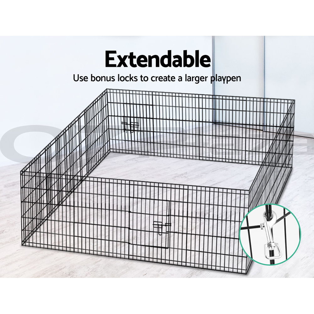 thumbnail 59  - i.Pet Pet Dog Playpen Enclosure 8 Panel Puppy Exercise Cage Fence Metal Play Pen