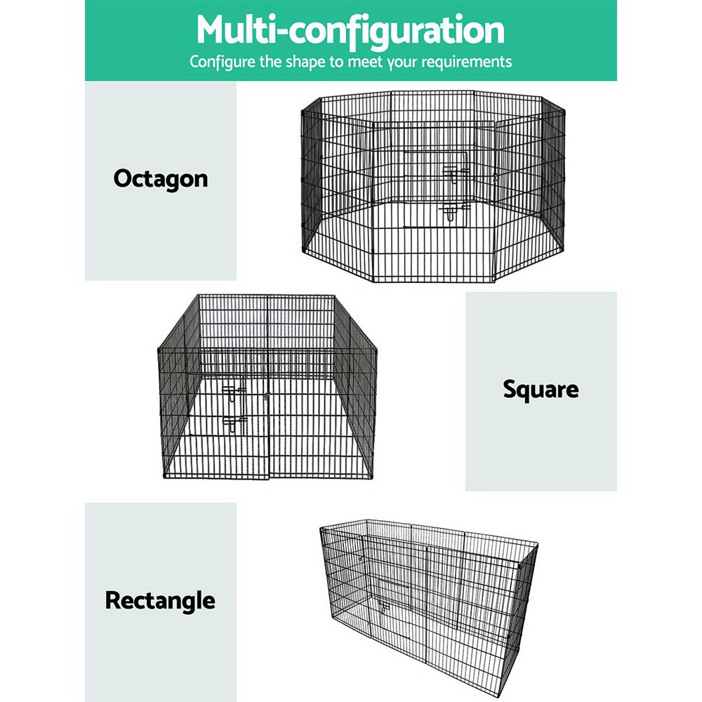 thumbnail 47  - i.Pet Pet Dog Playpen Enclosure 8 Panel Puppy Exercise Cage Fence Metal Play Pen