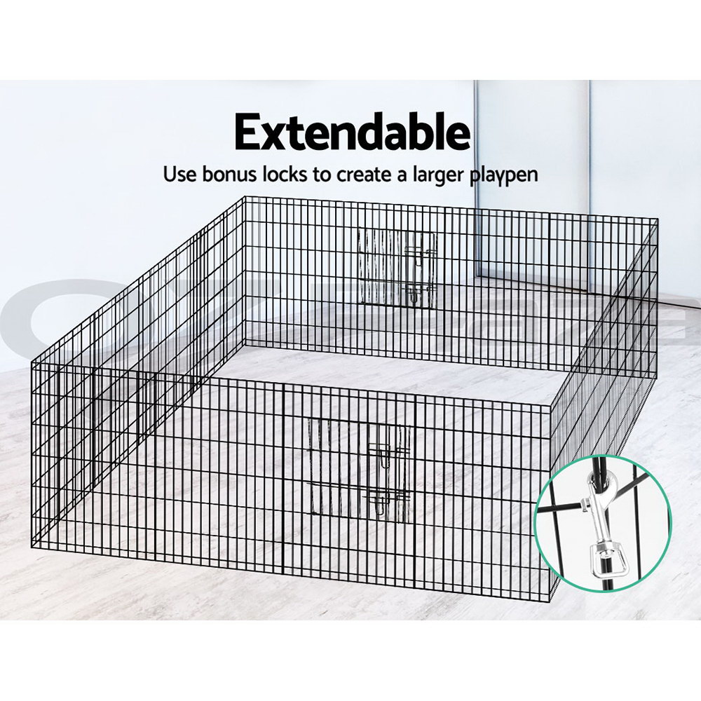 thumbnail 48  - i.Pet Pet Dog Playpen Enclosure 8 Panel Puppy Exercise Cage Fence Metal Play Pen