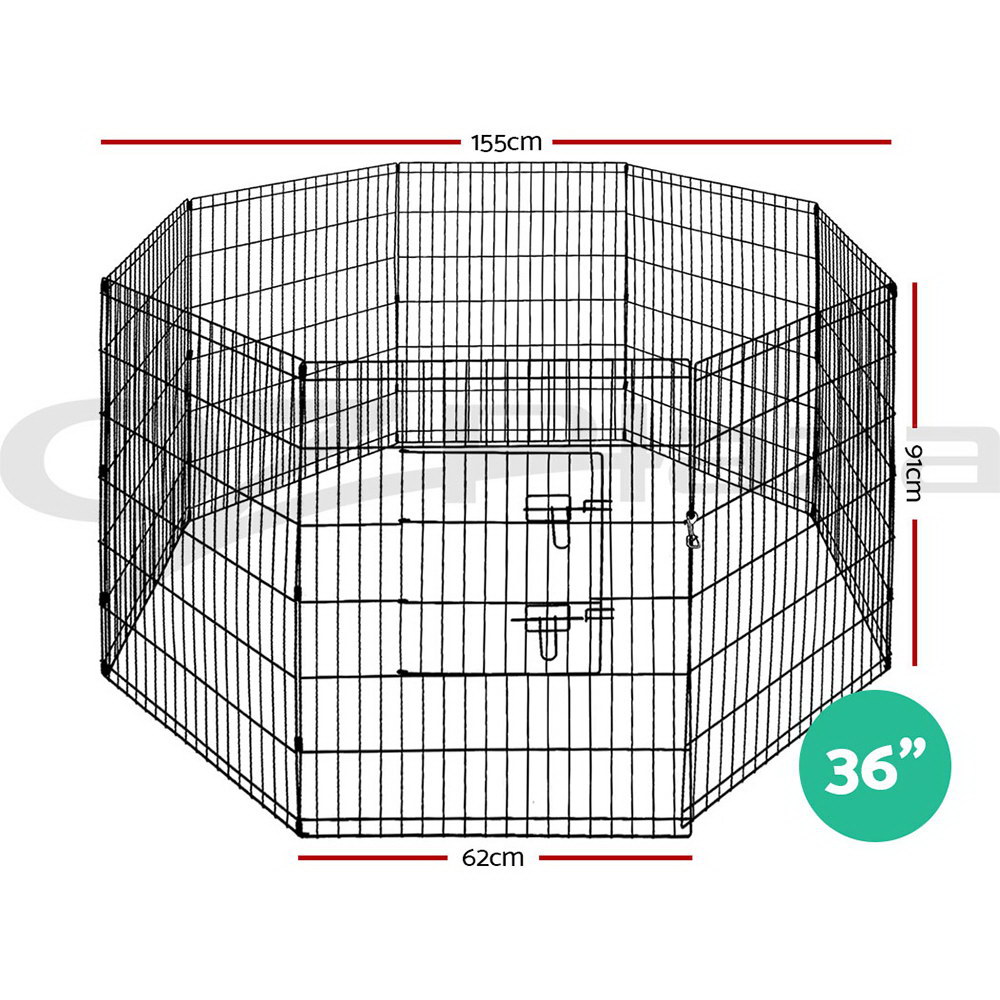 thumbnail 49  - i.Pet Pet Dog Playpen Enclosure 8 Panel Puppy Exercise Cage Fence Metal Play Pen