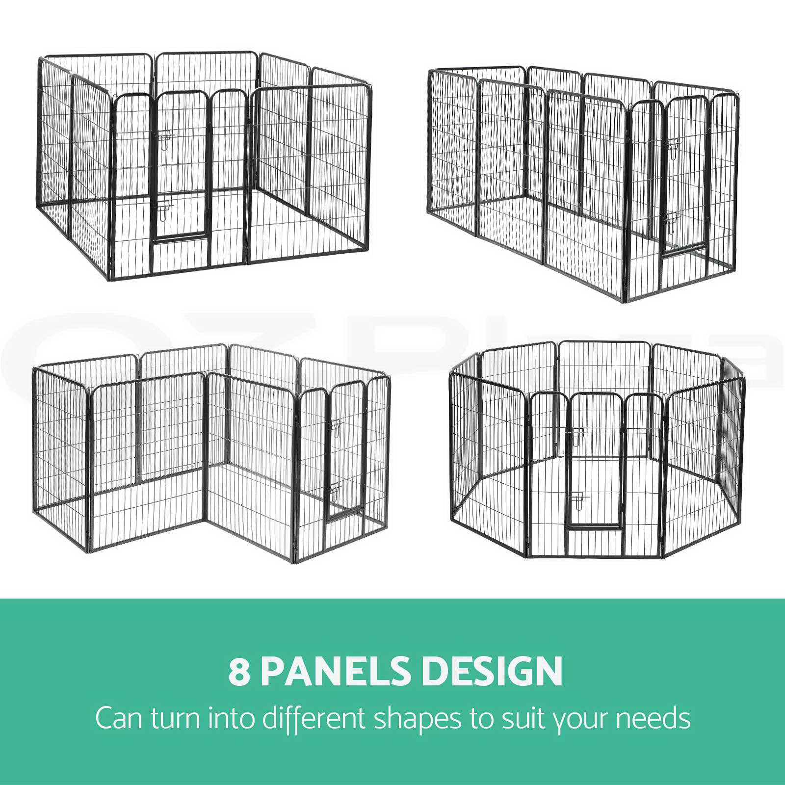 thumbnail 17  - i.Pet Pet Dog Playpen Enclosure 8 Panel Puppy Exercise Cage Fence Metal Play Pen