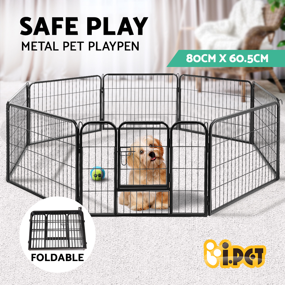 i.Pet Pet Dog Playpen Enclosure Cage 8 Panel Puppy Fence Play Pen Foldable Metal - Picture 32 of 97