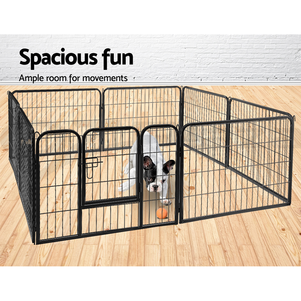 i.Pet Pet Dog Playpen Enclosure Cage 8 Panel Puppy Fence Play Pen Foldable Metal - Picture 34 of 97