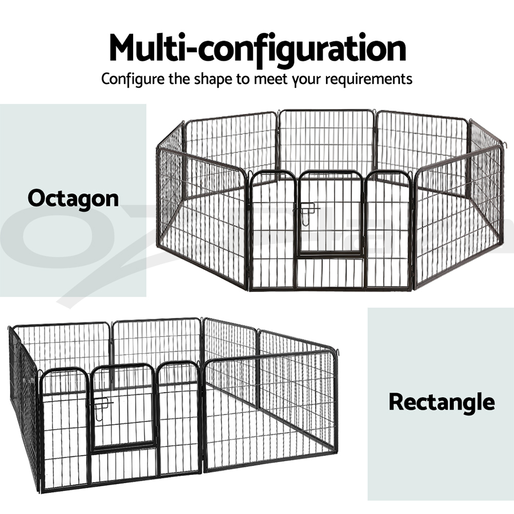 i.Pet Pet Dog Playpen Enclosure Cage 8 Panel Puppy Fence Play Pen Foldable Metal - Picture 35 of 97