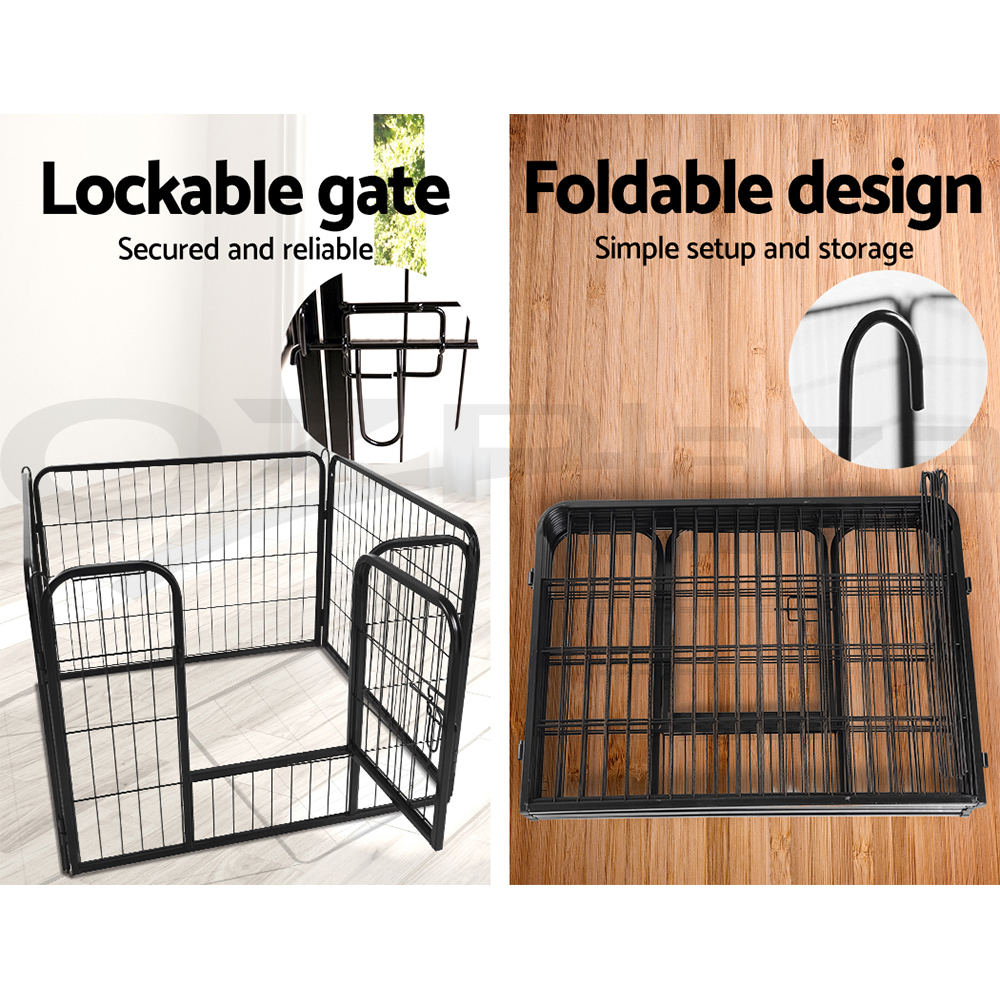 i.Pet Pet Dog Playpen Enclosure Cage 8 Panel Puppy Fence Play Pen Foldable Metal - Picture 37 of 97