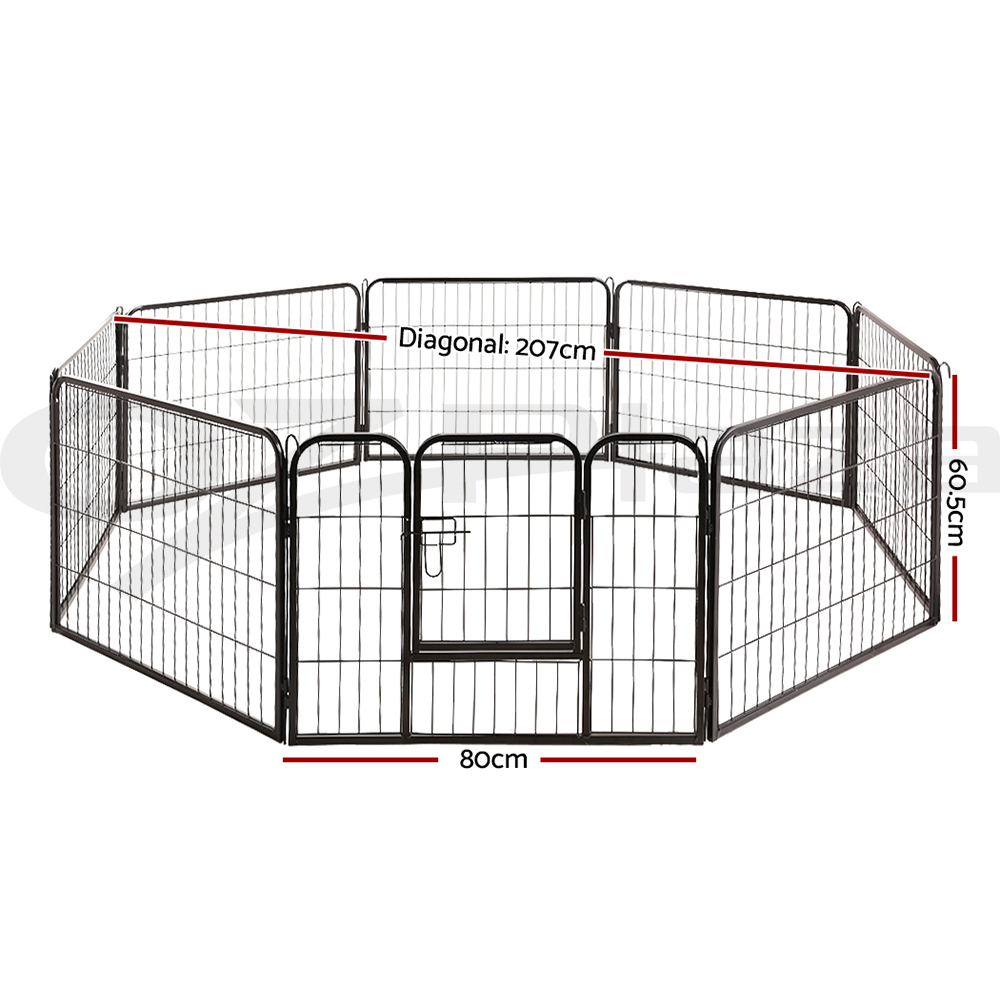 i.Pet Pet Dog Playpen Enclosure Cage 8 Panel Puppy Fence Play Pen Foldable Metal - Picture 38 of 97