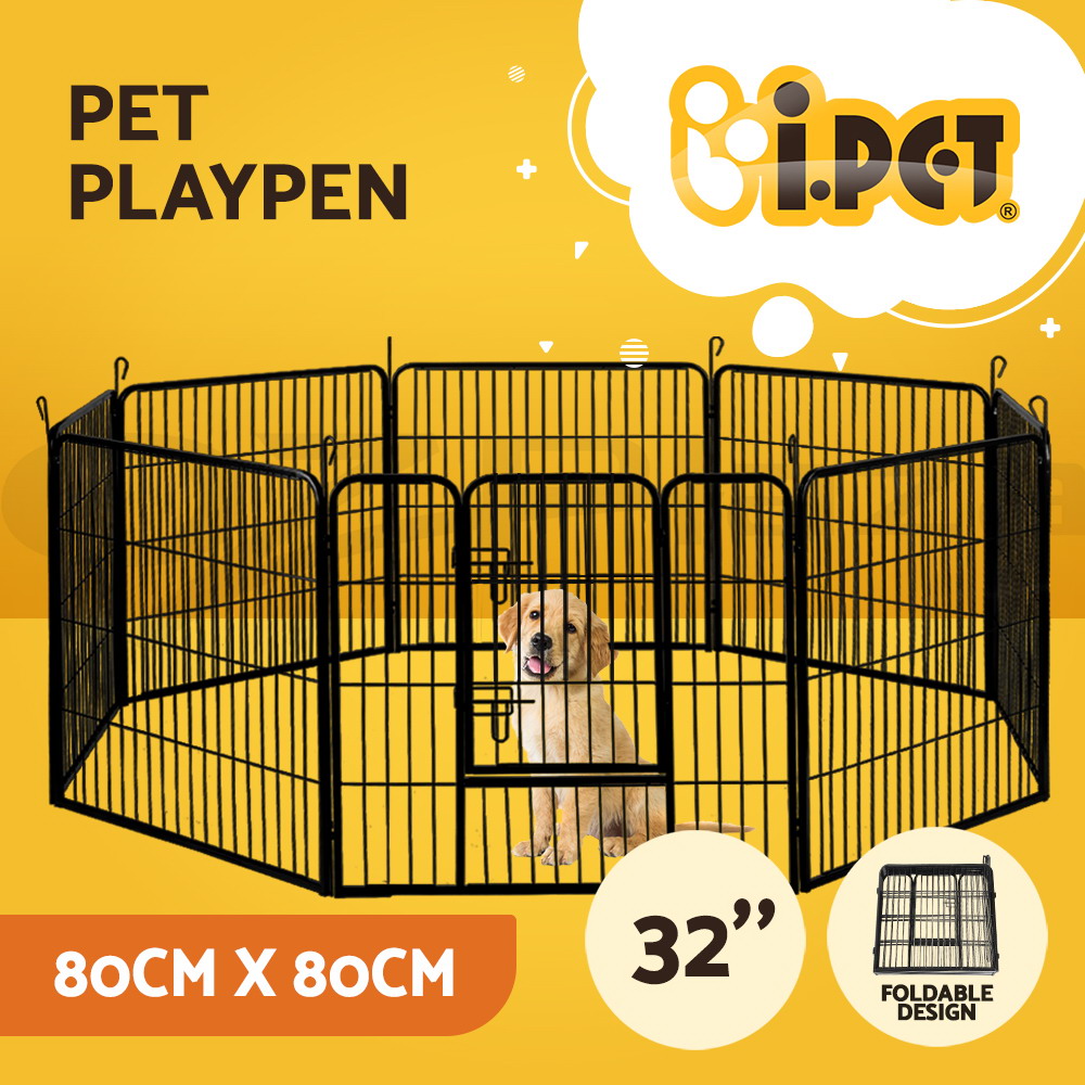 i.Pet Pet Dog Playpen Enclosure Cage 8 Panel Puppy Fence Play Pen Foldable Metal - Picture 23 of 97