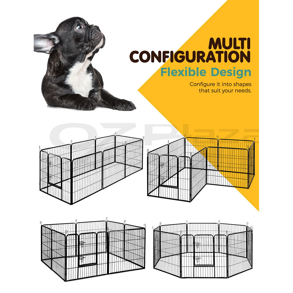 i.Pet Pet Dog Playpen Enclosure Cage 8 Panel Puppy Fence Play Pen Foldable Metal - Picture 24 of 97