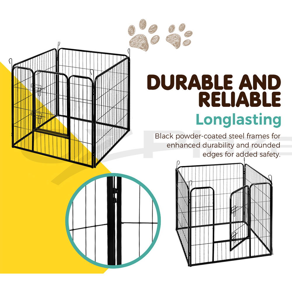 i.Pet Pet Dog Playpen Enclosure Cage 8 Panel Puppy Fence Play Pen Foldable Metal - Picture 26 of 97