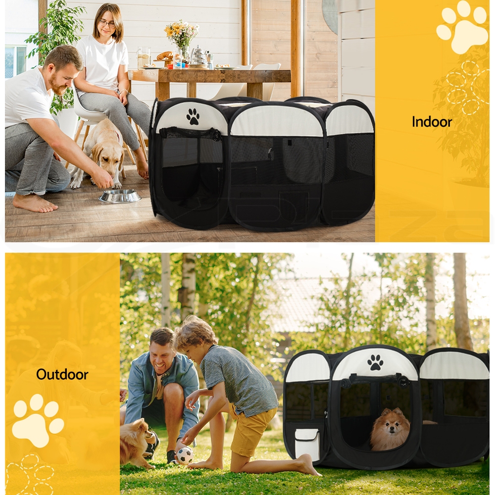 i.Pet Pet Dog Playpen Enclosure Cage 8 Panel Puppy Fence Play Pen Foldable Metal - Picture 80 of 97
