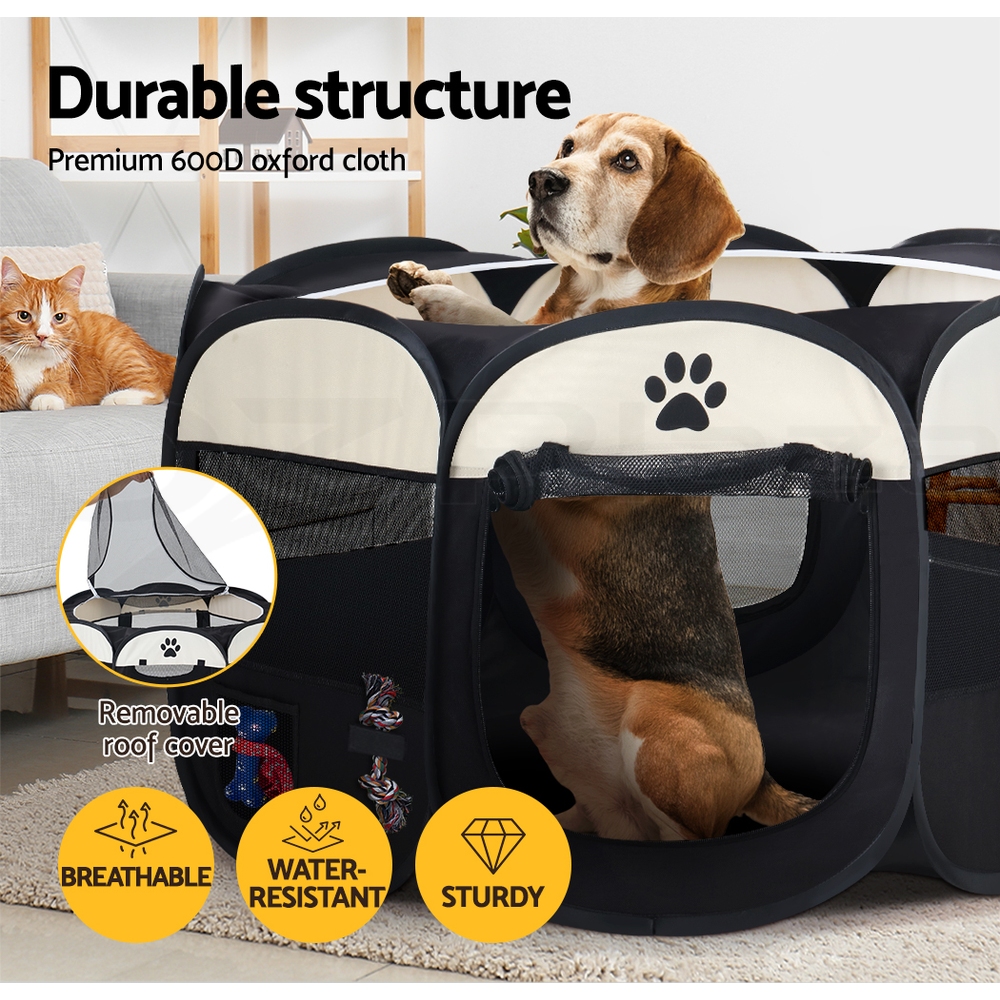 i.Pet Pet Dog Playpen Enclosure Cage 8 Panel Puppy Fence Play Pen Foldable Metal - Picture 85 of 97