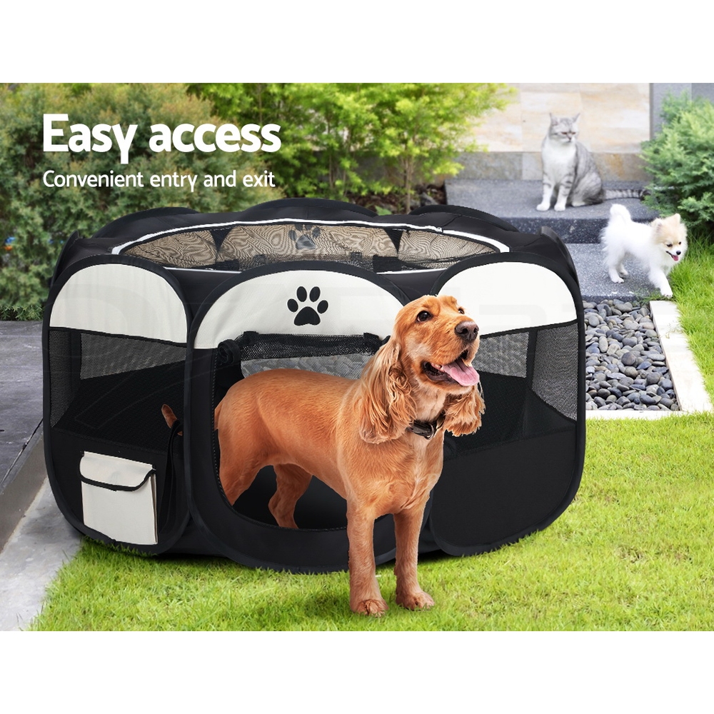i.Pet Pet Dog Playpen Enclosure Cage 8 Panel Puppy Fence Play Pen Foldable Metal - Picture 92 of 97
