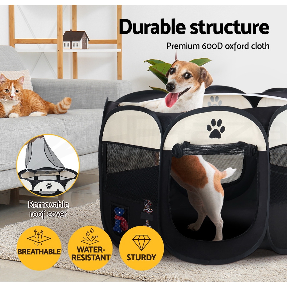 i.Pet Pet Dog Playpen Enclosure Cage 8 Panel Puppy Fence Play Pen Foldable Metal - Picture 93 of 97