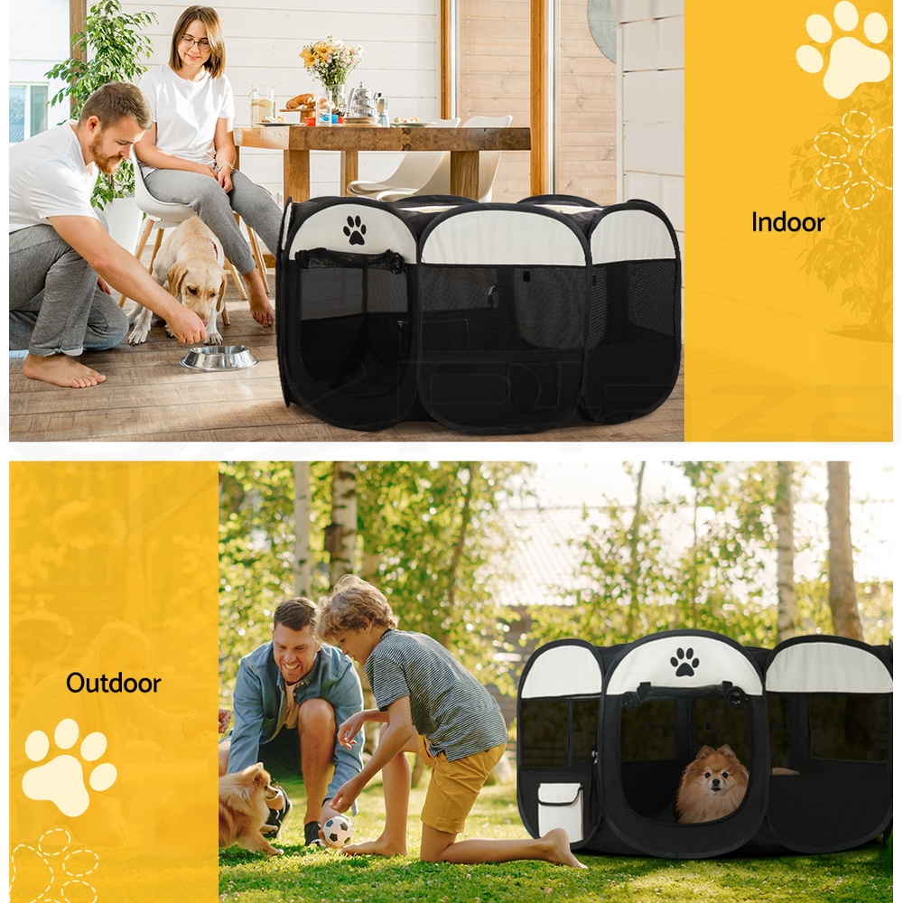 i.Pet Pet Dog Playpen Enclosure Cage 8 Panel Puppy Fence Play Pen Foldable Metal - Picture 96 of 97