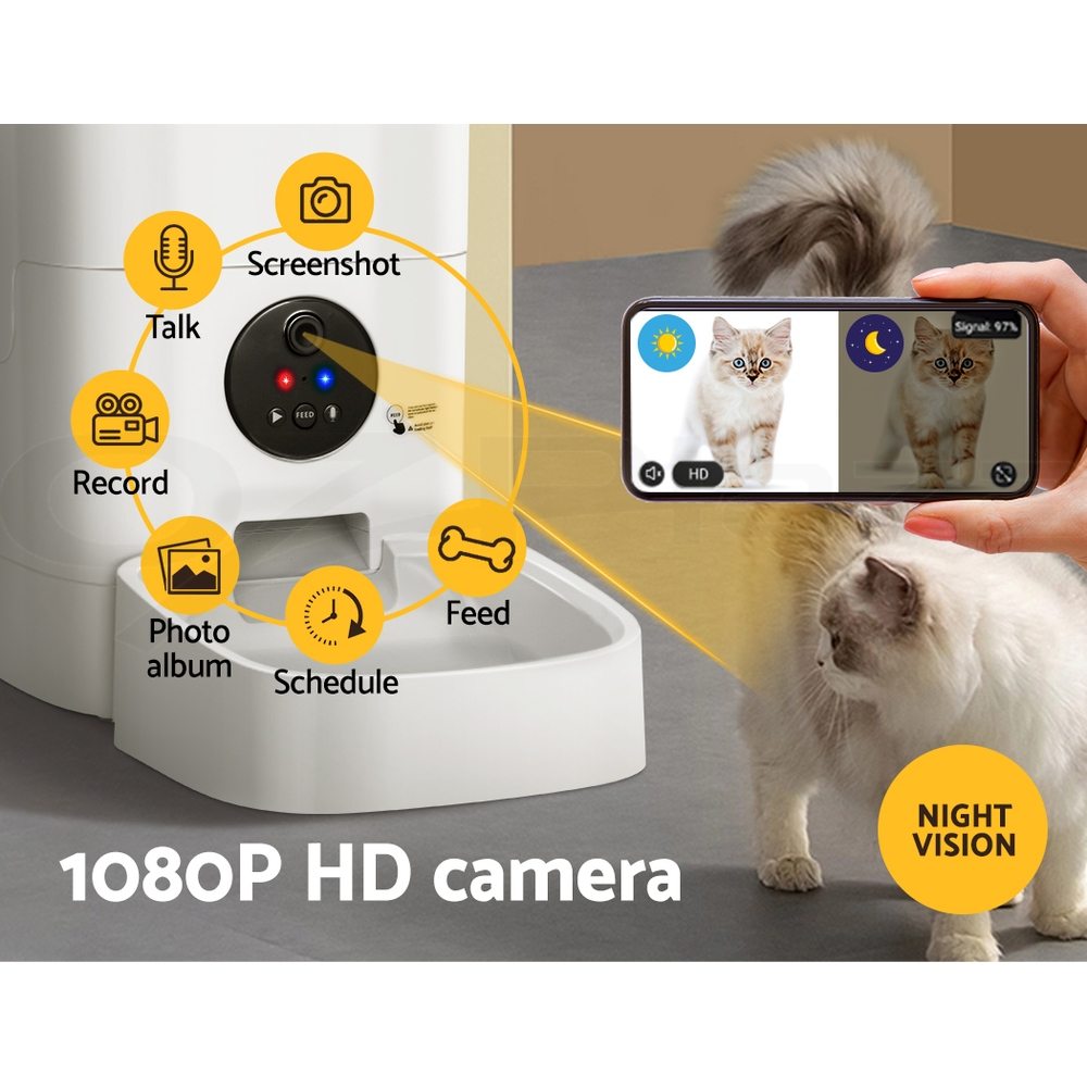 i.Pet Automatic Pet Feeder Dog Cat Feeder Camera Wifi Smart Auto Food Dispenser - Picture 15 of 35