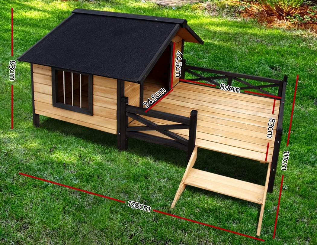 i.Pet Dog Kennel Kennels Outdoor Wooden Pet House Puppy Extra Large XXL