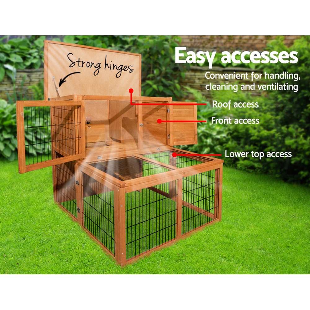 i.Pet Chicken Coop Rabbit Hutch Large Extra Large Hutches Wooden House Run Cage - Picture 17 of 190