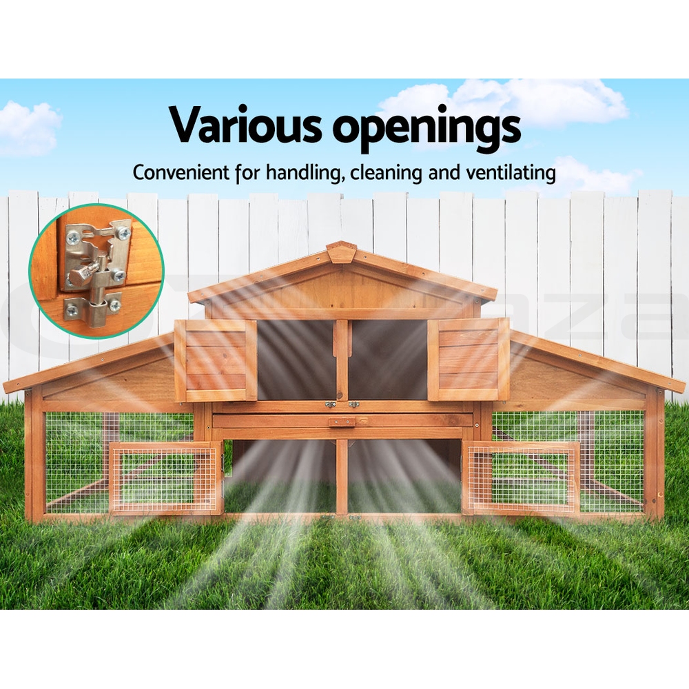 i.Pet Chicken Coop Rabbit Hutch Large Extra Large Hutches Wooden House Run Cage - Picture 104 of 190