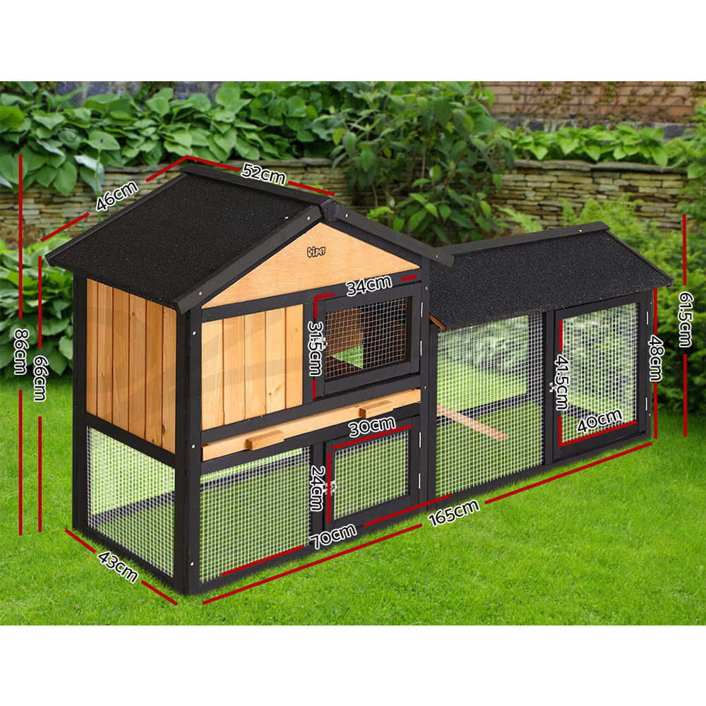 i.Pet Chicken Coop Rabbit Hutch Large Extra Large Hutches Wooden House Run Cage - Picture 85 of 190