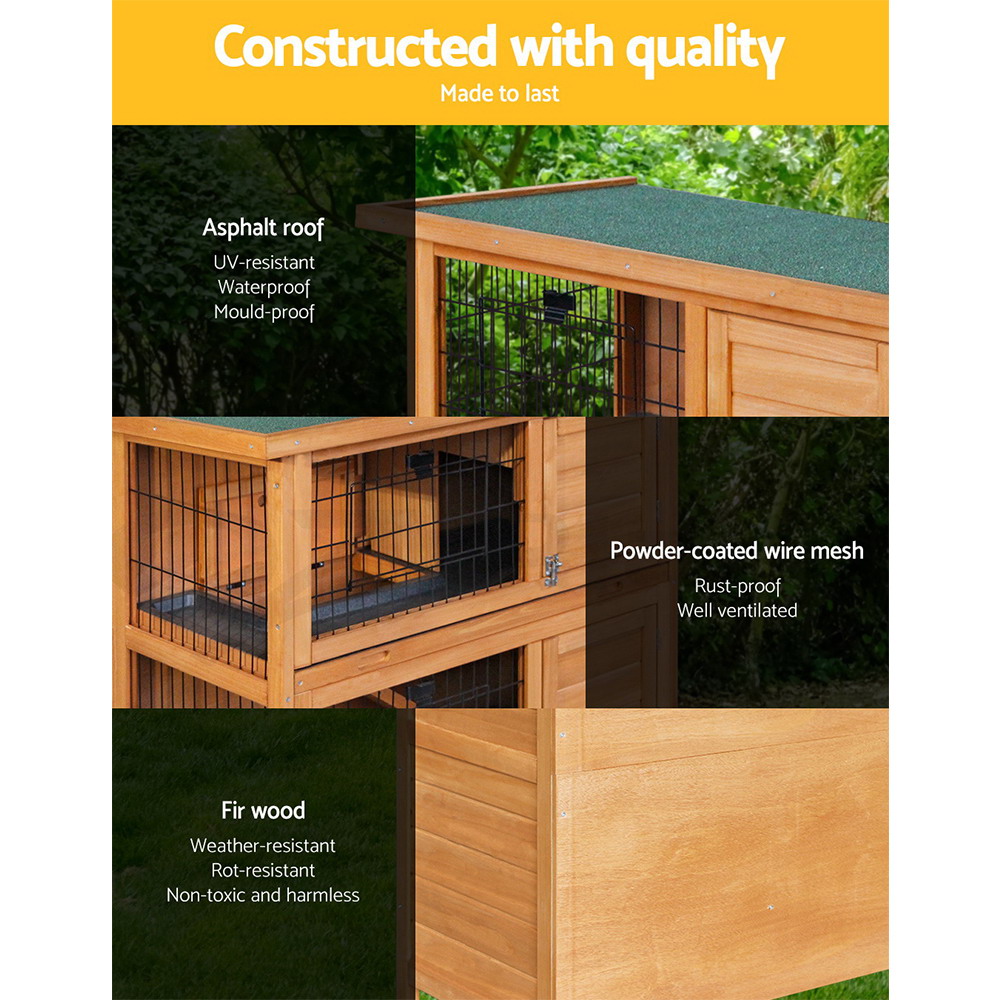 i.Pet Chicken Coop Rabbit Hutch Large Extra Large Hutches Wooden House Run Cage - Picture 159 of 190