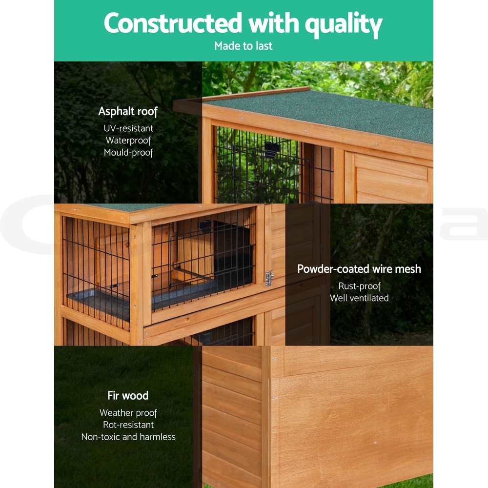 i.Pet Chicken Coop Rabbit Hutch Large Extra Large Hutches Wooden House Run Cage - Picture 137 of 190
