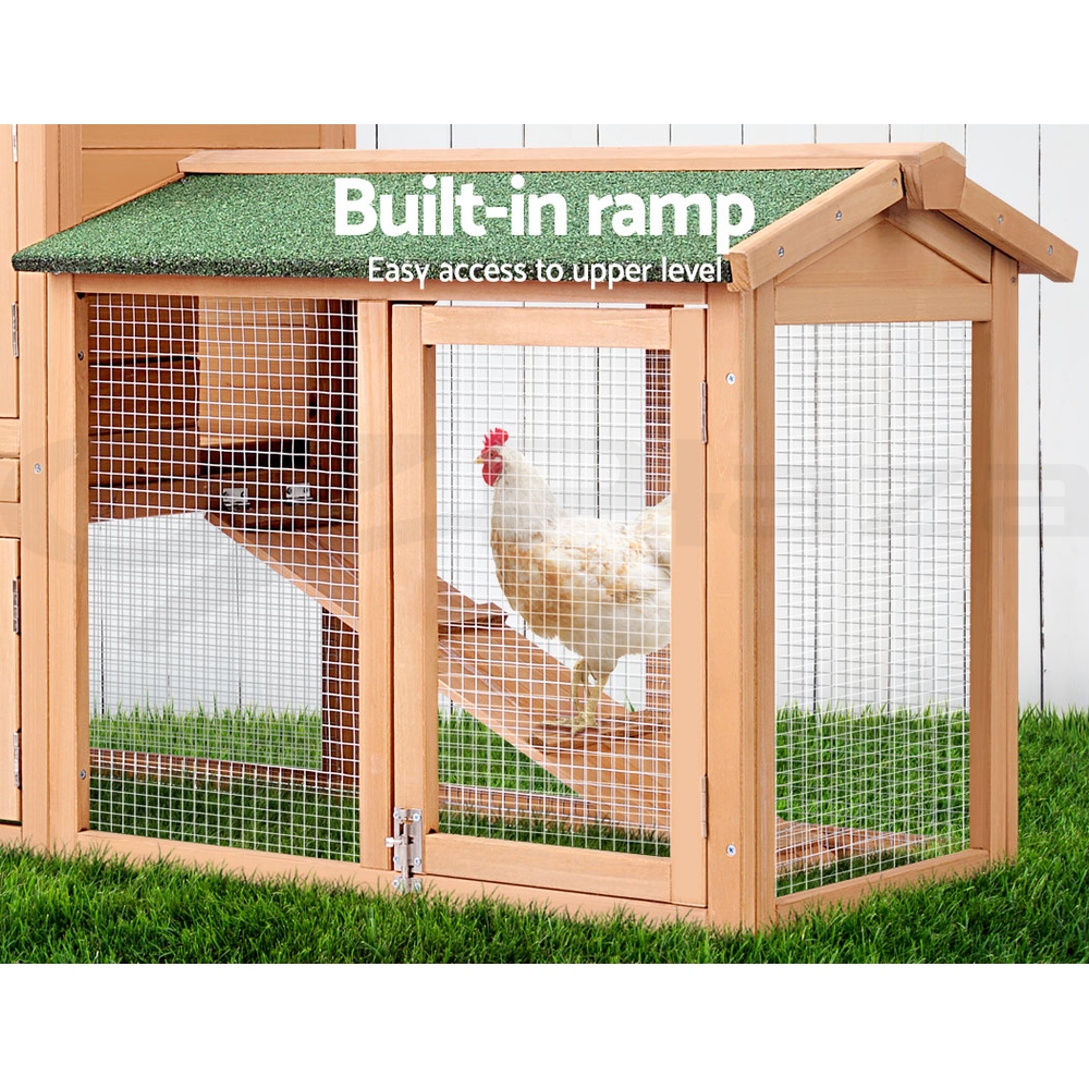 i.Pet Chicken Coop Rabbit Hutch Large Extra Large Hutches Wooden House Run Cage - Picture 45 of 190