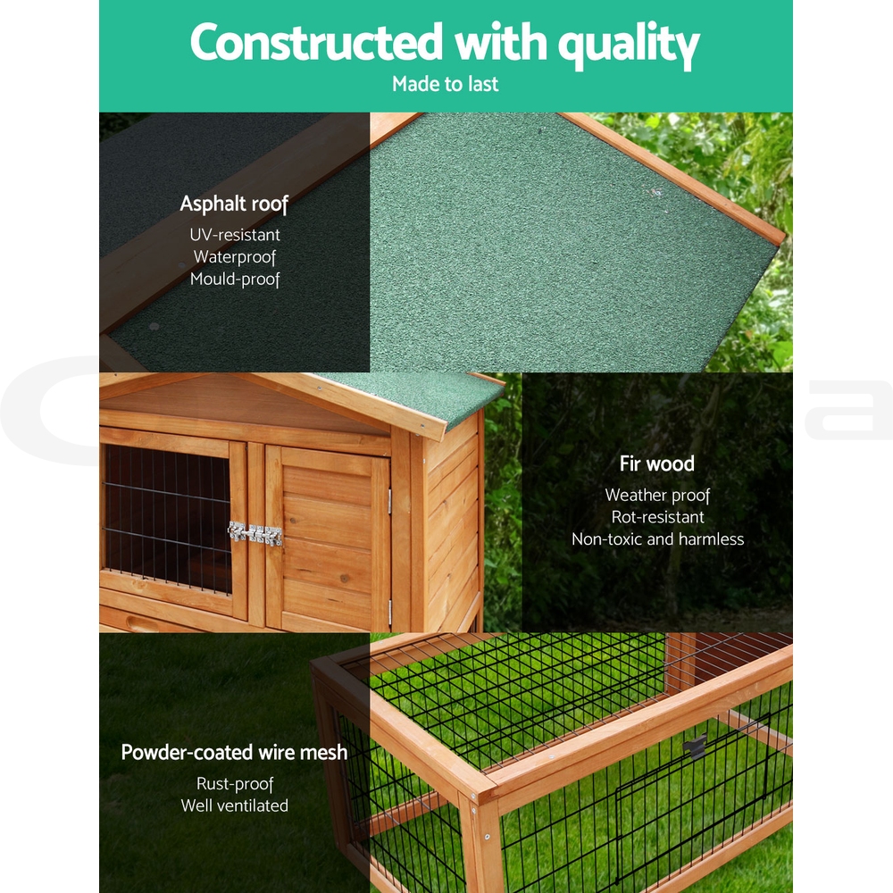 i.Pet Chicken Coop Rabbit Hutch Large Extra Large Hutches Wooden House Run Cage - Picture 68 of 190