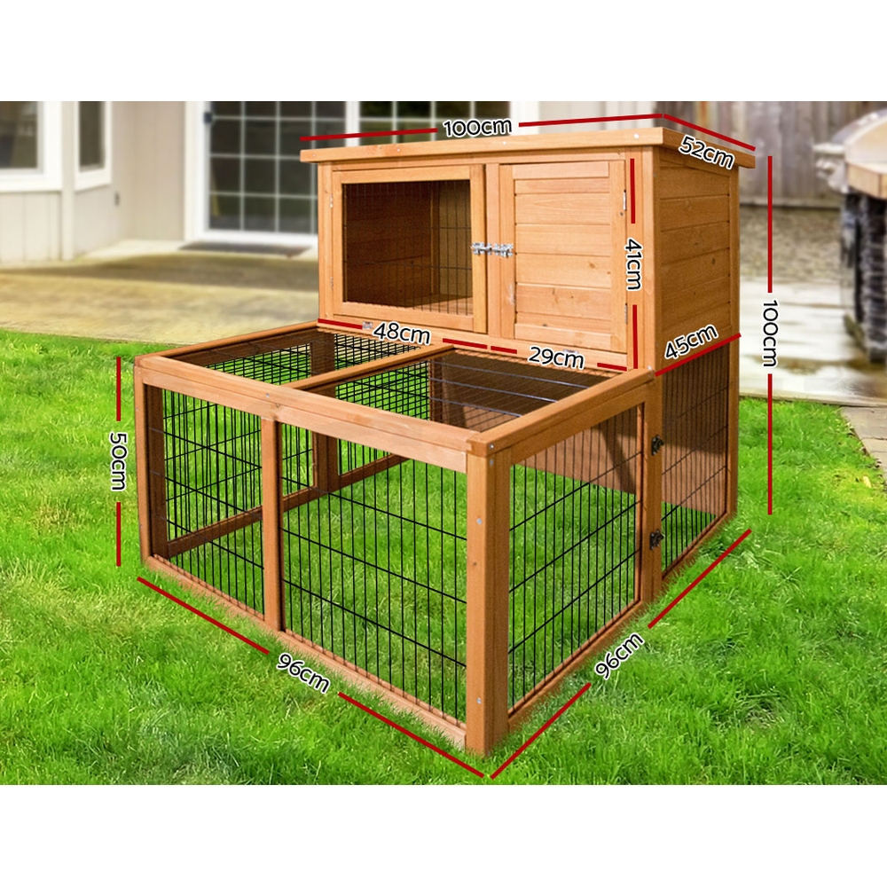 i.Pet Chicken Coop Rabbit Hutch Large Extra Large Hutches Wooden House Run Cage - Picture 20 of 190