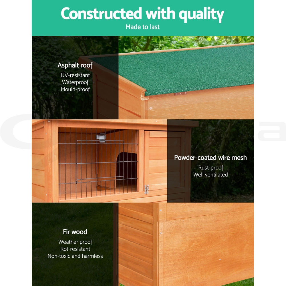 i.Pet Chicken Coop Rabbit Hutch Large Extra Large Hutches Wooden House Run Cage - Picture 168 of 190