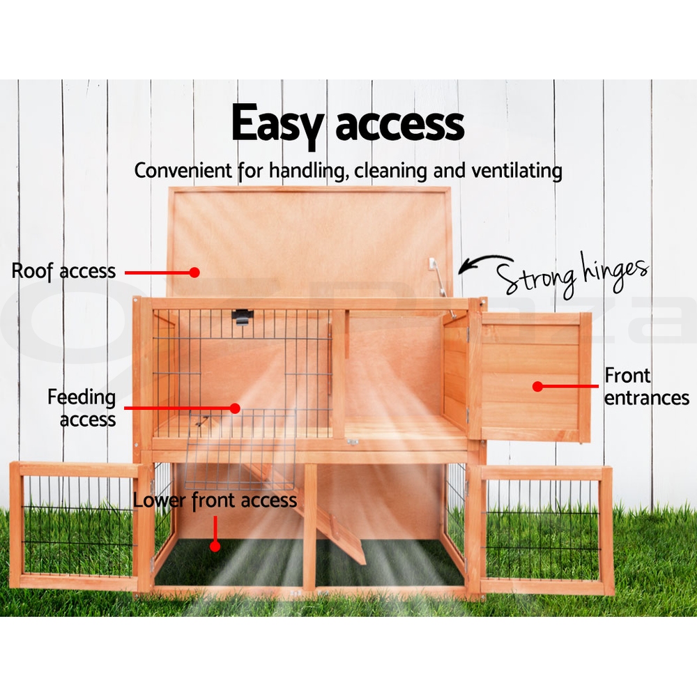 i.Pet Chicken Coop Rabbit Hutch Large Extra Large Hutches Wooden House Run Cage - Picture 171 of 190