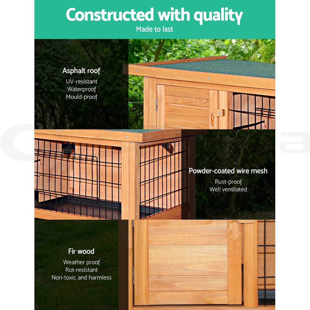i.Pet Chicken Coop Rabbit Hutch Large Extra Large Hutches Wooden House Run Cage - Picture 148 of 190