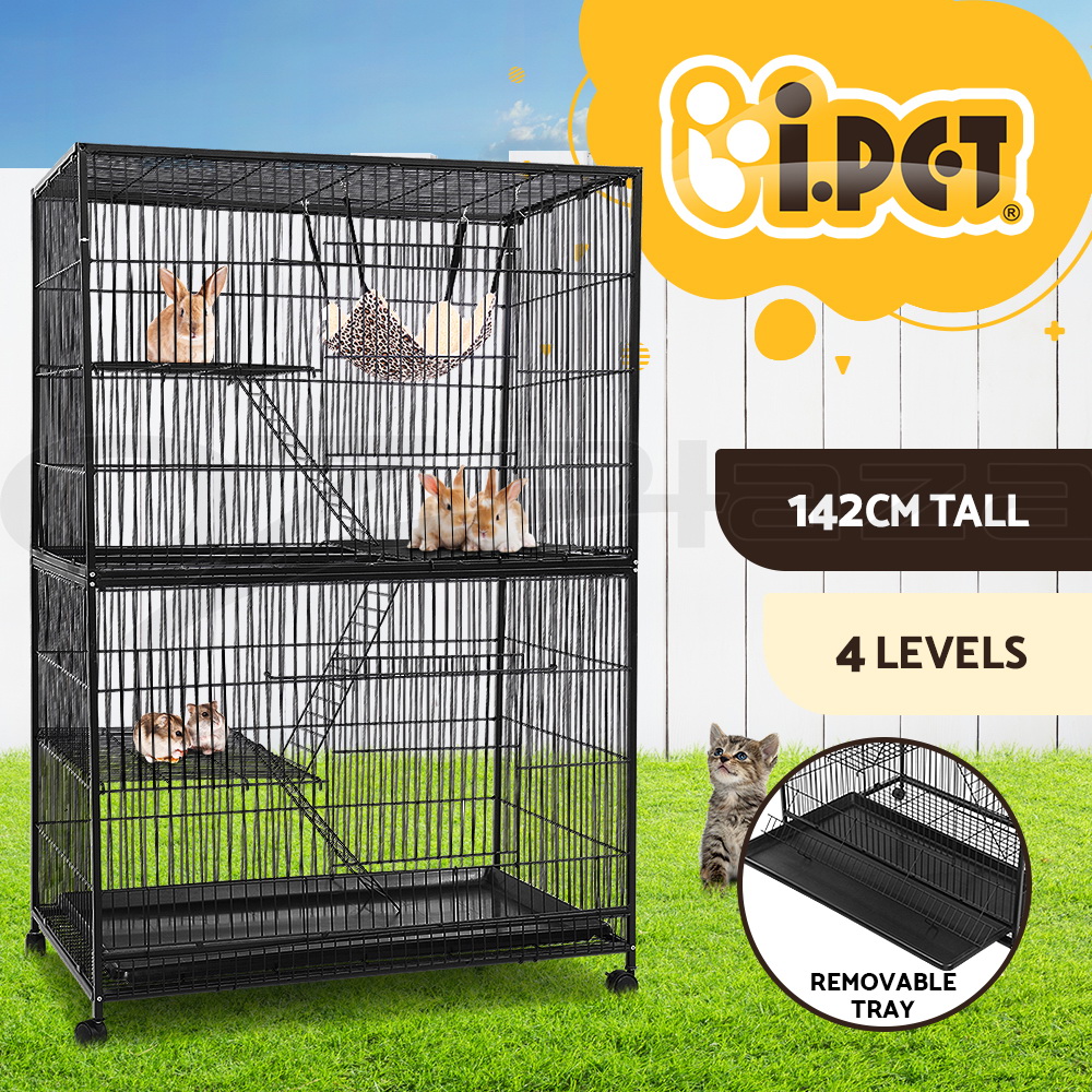 i.Pet Rabbit Cage Hutch Indoor Guinea Pig Pet Cage Ferret Carrier Bunny Outdoor - Picture 28 of 36
